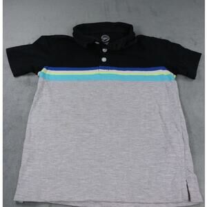 Wonder Nation Boys Polo Shirt Size XS (4–5) Black/Grey Colorblock